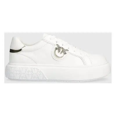 Kožené sneakers boty Pinko SS0003 P014 ZIA bílá barva, Yoko 01