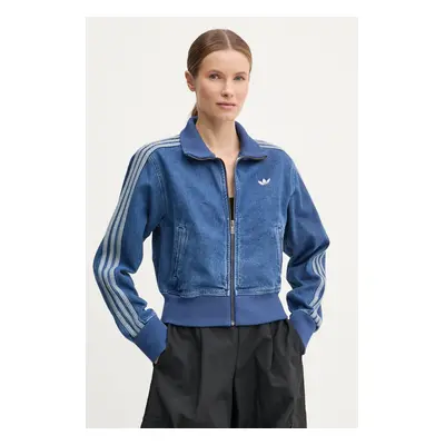 Bunda adidas Originals DENIM TT dámská, modrá barva, přechodná, JD2570