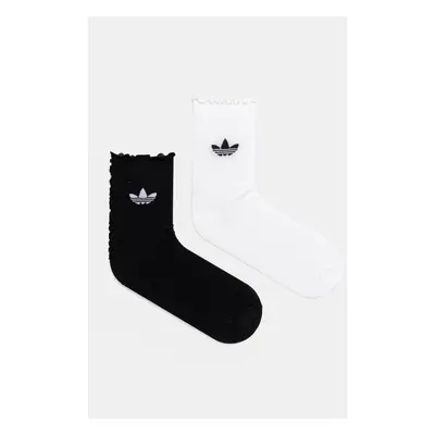 Ponožky adidas Originals 2-pack dámské, bílá barva, JD5623