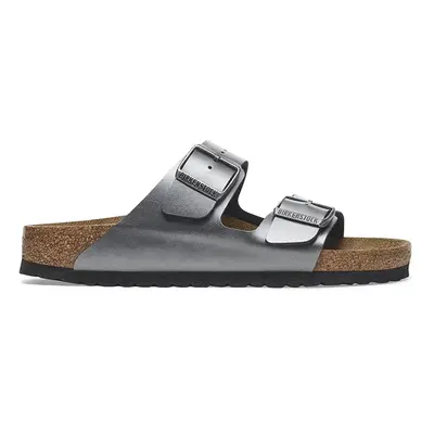 Pantofle Birkenstock Arizona Metallic dámské, stříbrná barva, 1029233