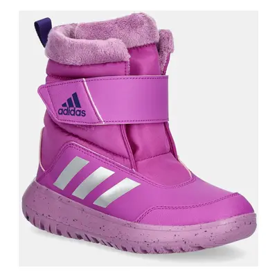 Dětské zimní boty adidas Winterplay C fialová barva, IE8673