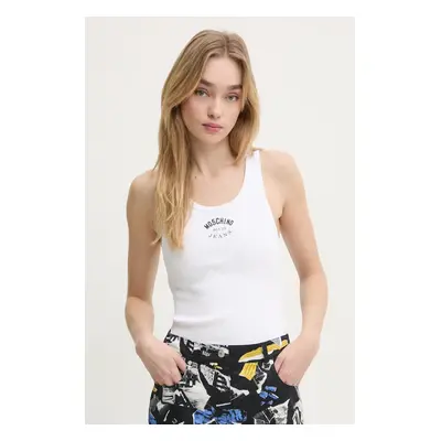 Top Moschino Jeans dámský, bílá barva, 0804 3230