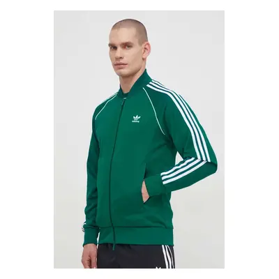 Mikina adidas Originals Adicolor Classics SST pánská, zelená barva, s aplikací, IR9863