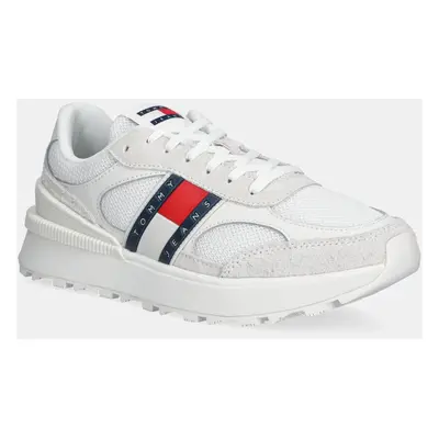 Sneakers boty Tommy Jeans TJM TECHNICAL RUNNER ESS bílá barva, EM0EM01537