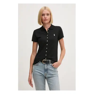 Polo tričko Polo Ralph Lauren černá barva, 211939272