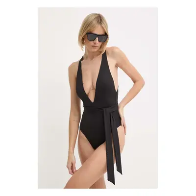 Jednodílné plavky Max Mara Beachwear černá barva, měkký košík, 2416831179600