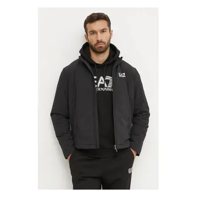 Sportovní bunda EA7 Emporio Armani černá barva, PNFWZ.6DPB42