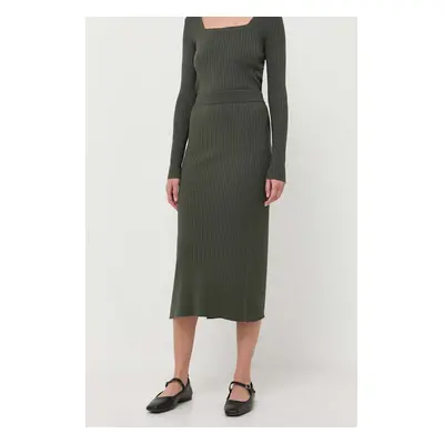 Sukně Max Mara Leisure zelená barva, midi