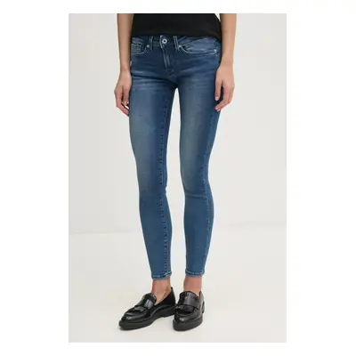 Džíny Pepe Jeans SKINNY JEANS LW SOHO dámské, tmavomodrá barva, PL204583ED8