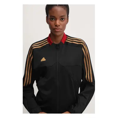 Mikina adidas Tiro dámská, černá barva, s aplikací, IW6798