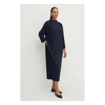 Šaty Max Mara Leisure tmavomodrá barva, midi, oversize, 2426626067600