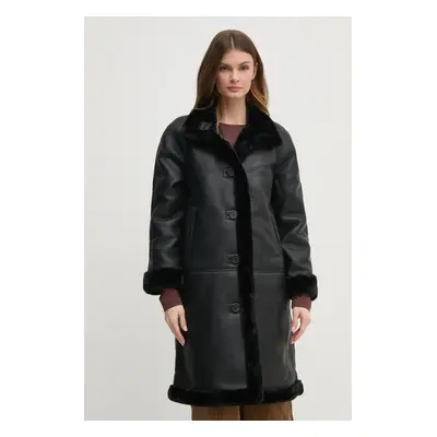 Kabát Pedro del Hierro dámský, černá barva, přechodný, oversize, 7528338