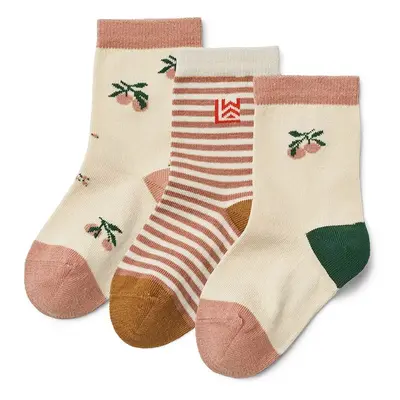 Dětské ponožky Liewood Silas Socks 3-Pack 3-pack béžová barva, LW20014