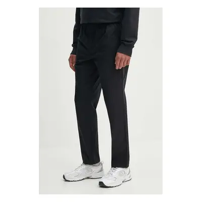 Kalhoty New Balance Twill Straight Pant 30" pánské, černá barva, jednoduché, MP41575BK