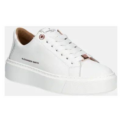 Sneakers boty Alexander Smith London High bílá barva, ALBBLHW8401TWT