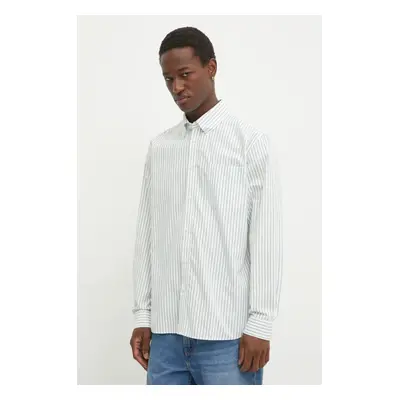 Bavlněná košile Les Deux bílá barva, regular, s límečkem button-down, LDM410206