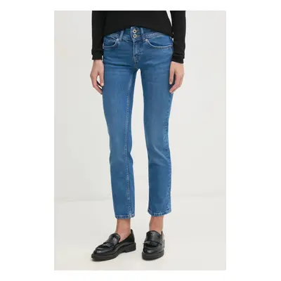 Džíny Pepe Jeans SLIM JEANS LW VENUS dámské, modrá barva, PL204729NC3