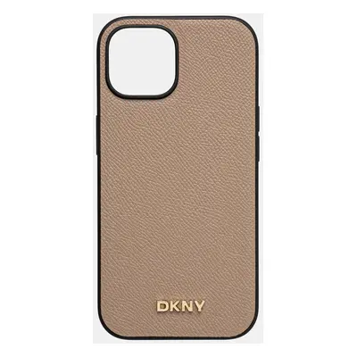 Obal na telefon Dkny iPhone 15 6.1 béžová barva, DKHMP15SPGHLME