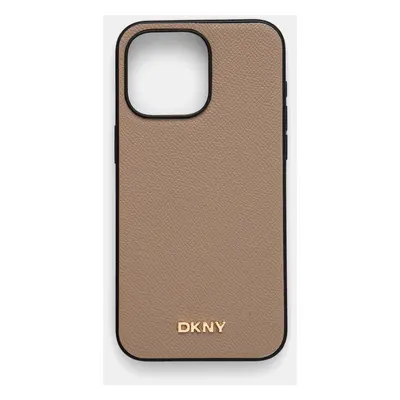 Obal na telefon Dkny iPhone 15 Pro Max 6.7 béžová barva, DKHMP15XPGHLME