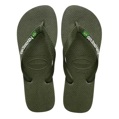 Žabky Havaianas BRASIL LOGO zelená barva, 4110850.3058