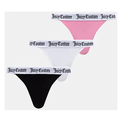 Kalhotky Juicy Couture DIDDY BRIEF PK x 3 bílá barva, JCLBR224572