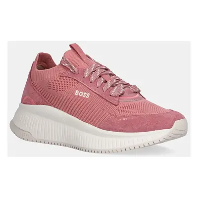 Sneakers boty BOSS TTNMEVO růžová barva, 50536413