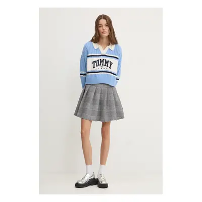 Svetr Tommy Jeans dámský, modrá barva, DW0DW19235