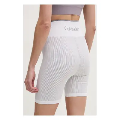 Tréninkové šortky Calvin Klein Performance černá barva, hladké, high waist, 00GWS4L735