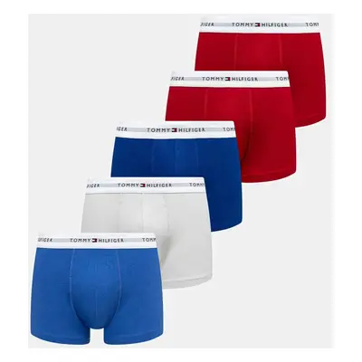 Boxerky Tommy Hilfiger 5-pack pánské, bílá barva, UM0UM03432