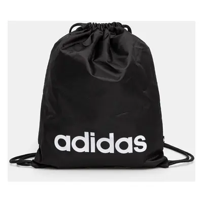 Batoh adidas LINEAR GYMSACK černá barva, s potiskem, JE8342