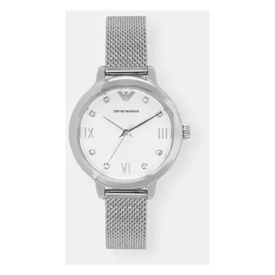 Hodinky Emporio Armani stříbrná barva, AR11584