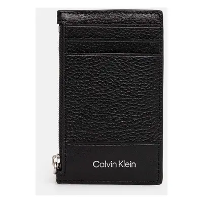 Kožená peněženka Calvin Klein černá barva, K50K512310