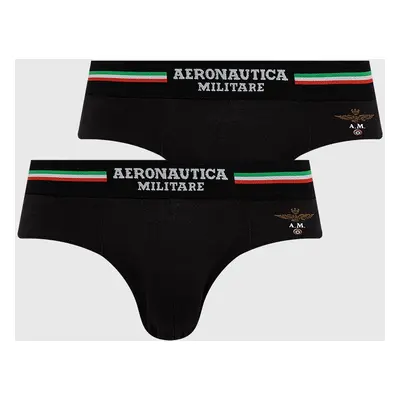 Spodní prádlo Aeronautica Militare (2-pack) pánské, černá barva, AM1USL001