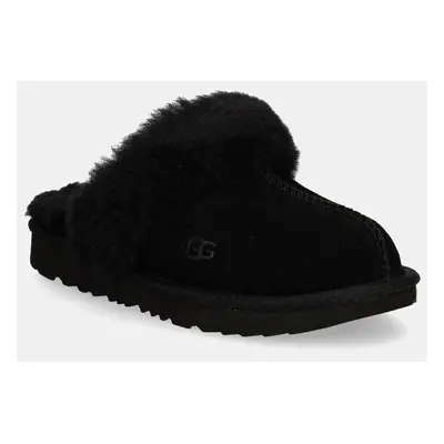 Dětské semišové papuče UGG K COZY II béžová barva