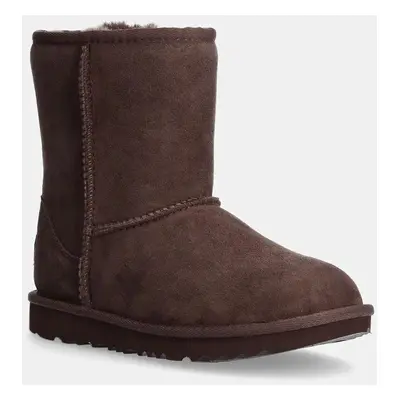 Dětské semišové sněhule UGG Classic II černá barva