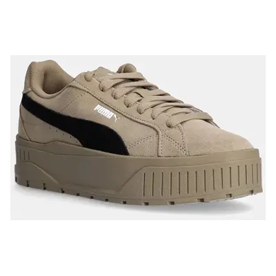 Semišové sneakers boty Puma Karmen II zelená barva, 397457