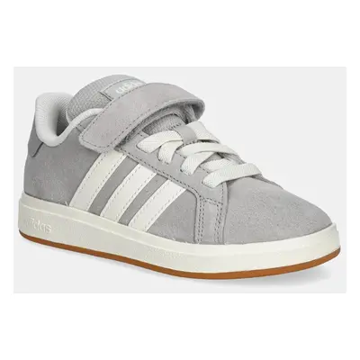 Dětské semišové sneakers boty adidas GRAND COURT 00s šedá barva, JP5897