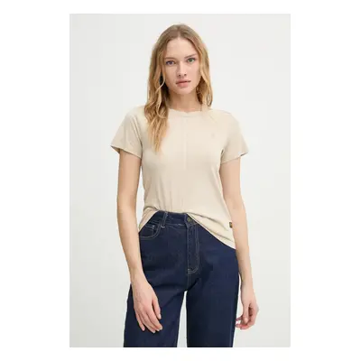 Bavlněné tričko G-Star Raw béžová barva, D24499-B059