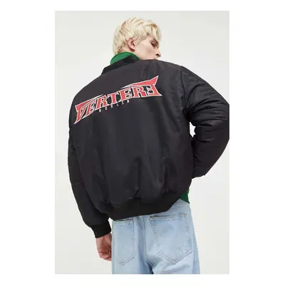 Bomber bunda Vertere Berlin černá barva, zimní, oversize, VER J13