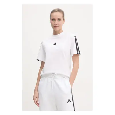 Bavlněné tričko adidas Essentials béžová barva, JM2394