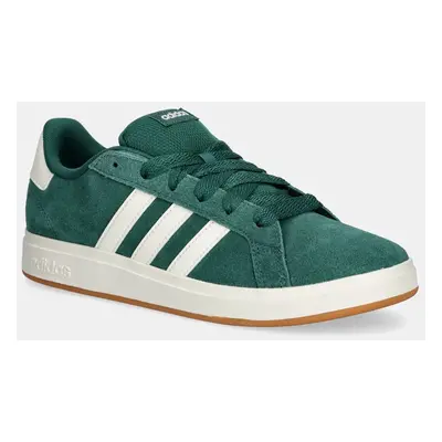 Semišové sneakers boty adidas GRAND COURT 00s zelená barva, JP5893