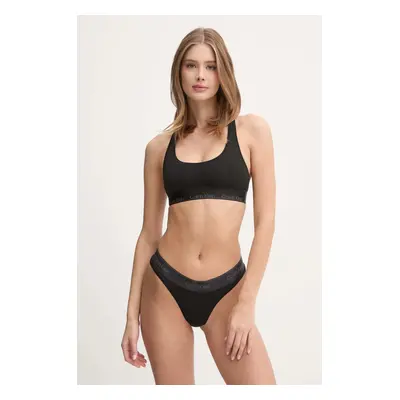 Set podprsenky a tanga Calvin Klein Underwear černá barva, 000QF8000E