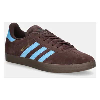 Semišové sneakers boty adidas Originals Gazelle hnědá barva, JH5392