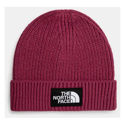 Čepice The North Face KIDS TNF BOX LOGO CUFFED BEANIE růžová barva, NF0A7WGC6EO1