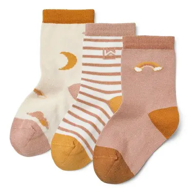 Dětské ponožky Liewood Silas Socks 3-Pack 3-pack růžová barva, LW20014