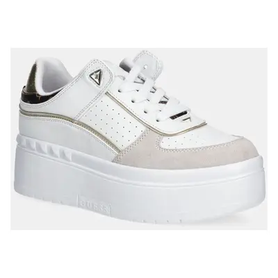 Sneakers boty Guess RIDGEE bílá barva, FLPRID PEL12