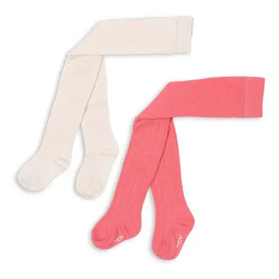 Dětské punčocháče Konges Sløjd 2 PACK POINTELLE TIGHTS 2-pack bílá barva, KS101453