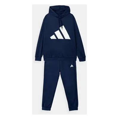 Tepláková souprava adidas BL FT HD TS tmavomodrá barva, JC5389