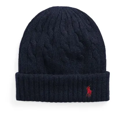 Vlněná čepice Polo Ralph Lauren béžová barva, z husté pleteniny, 455956315