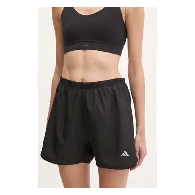 Běžecké šortky adidas Performance Run It černá barva, high waist, IX5992